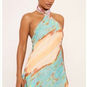 Multicolor Halter Neck Women Dress EGO